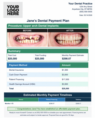 Example of a payment plan generated through Case Closed Pro.